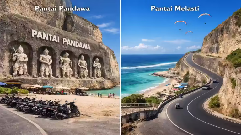 fasilitas umum pantai pandawa vs pantai melasti 2026