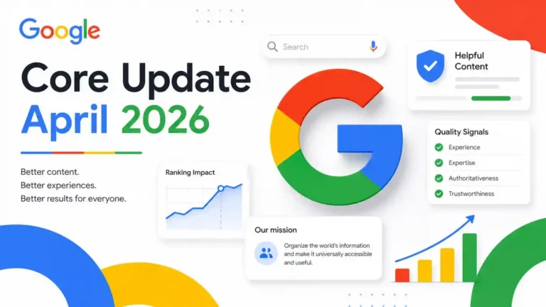 Google Core Update April 2026: Peningkatan kualitas konten dan pengalaman.