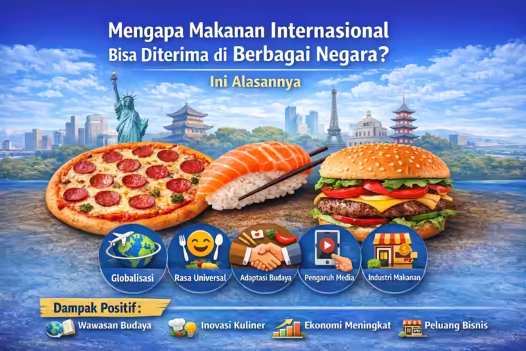 Makanan internasional: alasan diterima, dampak positif, globalisasi, budaya.
